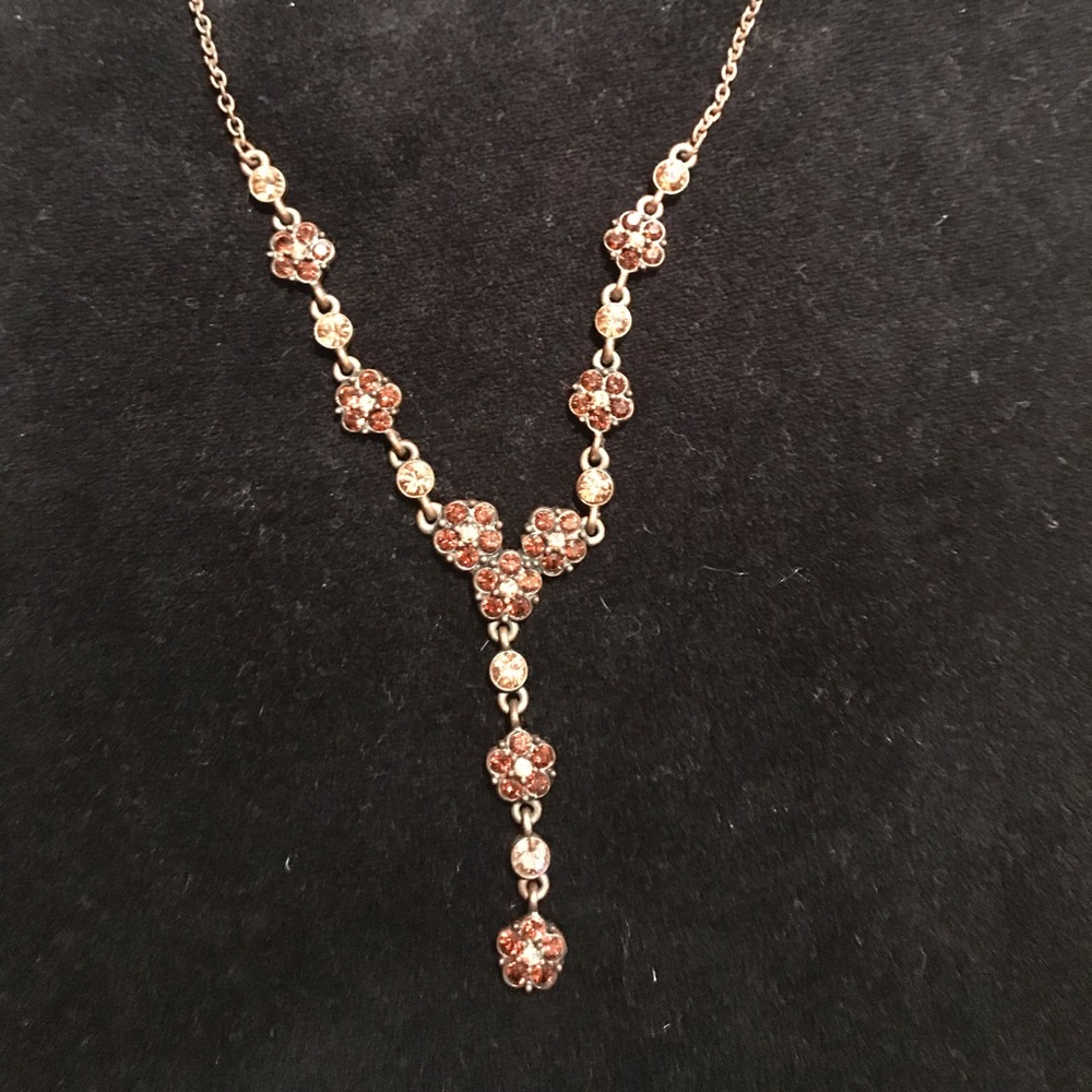 Brown copper statement necklace